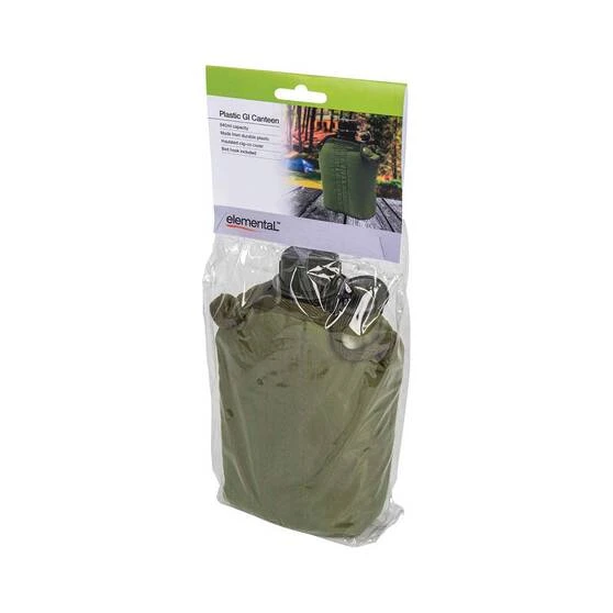 Elemental Plastic GI Canteen With Cover 840ml 1 Elemental Plastic GI Canteen With Cover 840ml