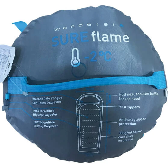 Wanderer SureFlame -2C Hooded Sleeping Bag 1 Wanderer SureFlame -2C Hooded Sleeping Bag
