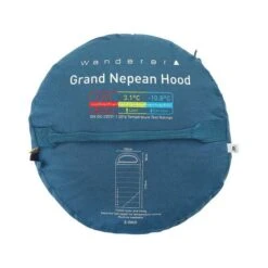 Wanderer Grand Nepean +7.7C Cotton Hooded Sleeping Bag -BCF Outdoor Gear BCF 582093 06 hi res