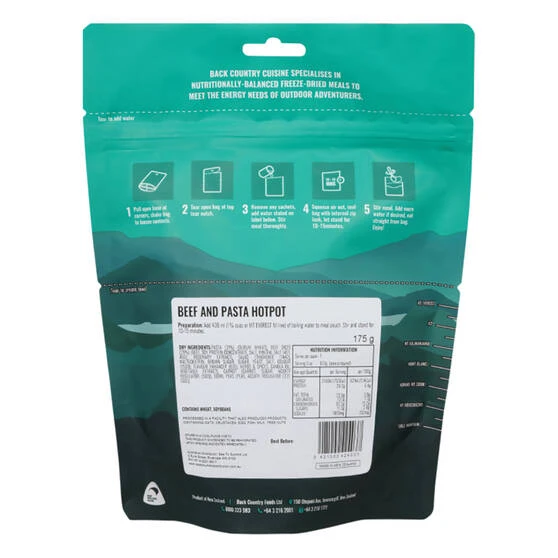 Back Country Cuisine Freeze Dried Beef & Pasta Hot Pot 2 Serve 1 Back Country Cuisine Freeze Dried Beef & Pasta Hot Pot 2 Serve