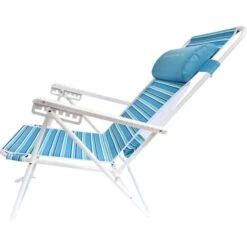 Wanderer Seafoam Stripe Beach Chair -BCF Outdoor Gear BCF 632491 03 hi res