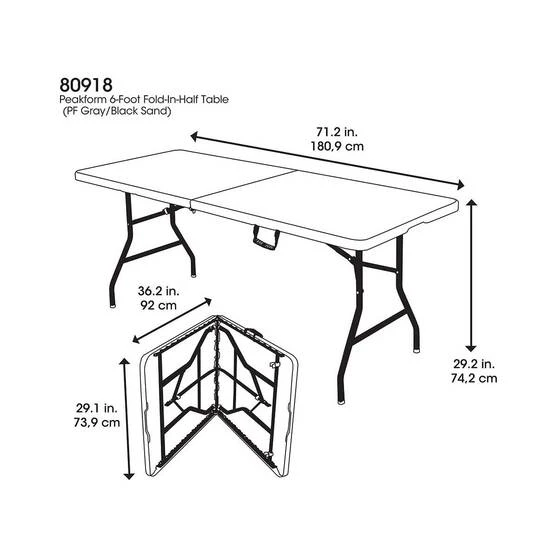 Peakform 6ft Centrefold Blow Mould Folding Table 4 Peakform 6ft Centrefold Blow Mould Folding Table - Image 4