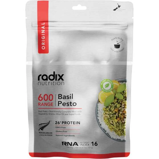 Radix Nutrition Freeze Dried Plant Based Basil Pesto 600kcal 1 Radix Nutrition Freeze Dried Plant Based Basil Pesto 600kcal